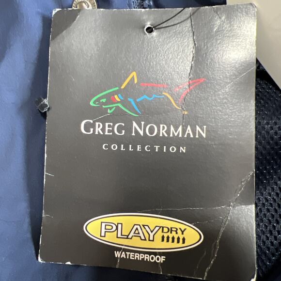 Greg Norman Jacket XL Navy Golf PLAY DRY Waterproof 1/4 Zip Pullover Shell NEW - Picture 10 of 15